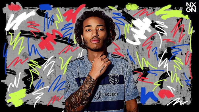 Gianluca Busio: American Soccer Player in Abstract Art