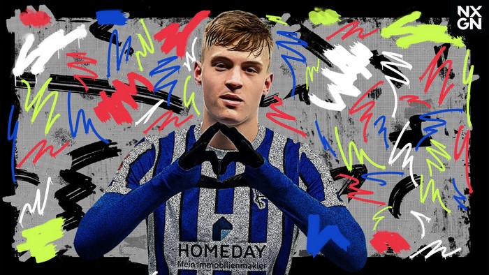 Luca Netz German Soccer Player Heart Hands
