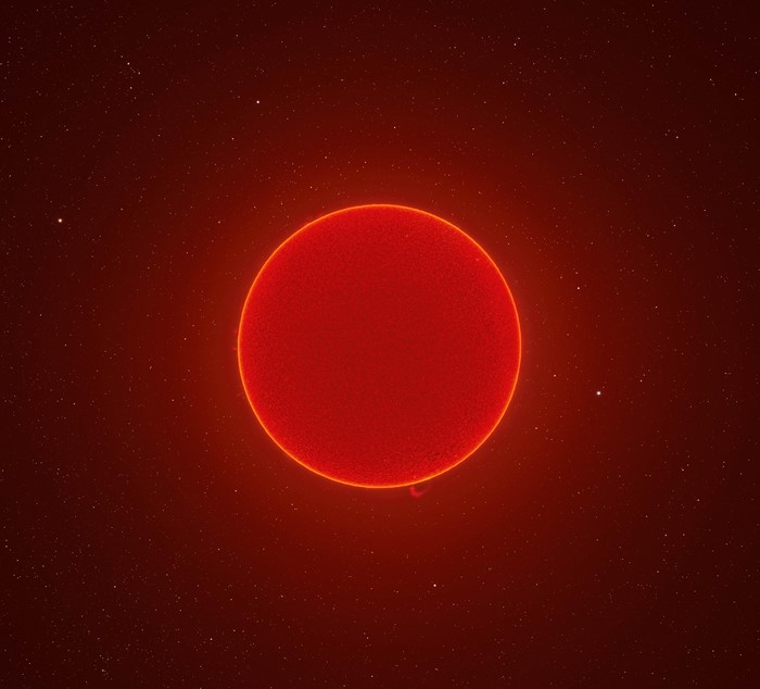 Glowing Sci-Fi Sun Amidst the Stars
