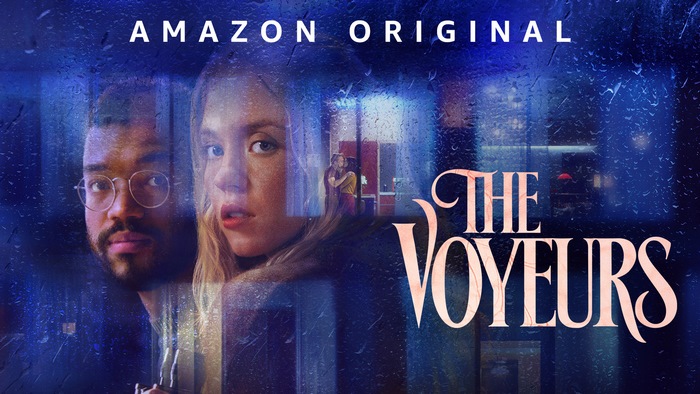 The Voyeurs movie poster featuring Sydney Sweeney and Justice Smith