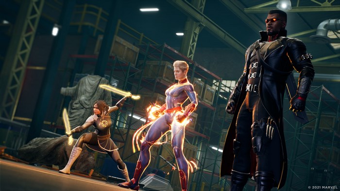 Blade, Captain Marvel, and Nico Minoru prepare for battle