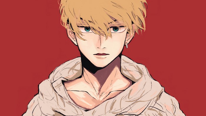 Chifuyu Matsuno with blonde hair and teal eyes