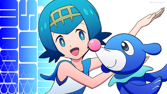 Lana and Popplio smiling together