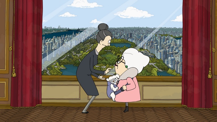 Bitsy and Helen with dog overlooking Central Park 4K