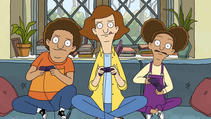 Central Park family playing video games