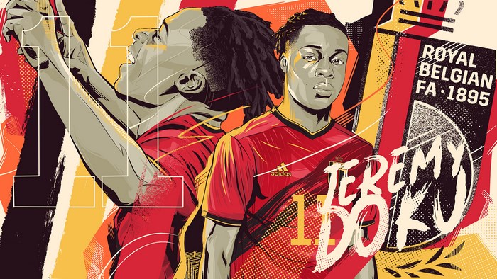 Jérémy Doku Belgium National Football Team graphic art