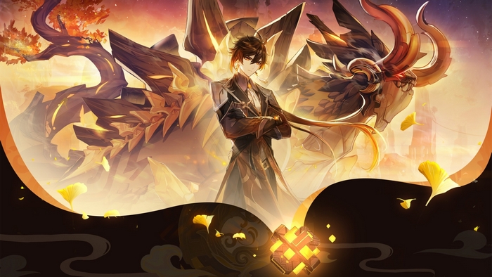 Zhongli Genshin Impact and Rex Lapis