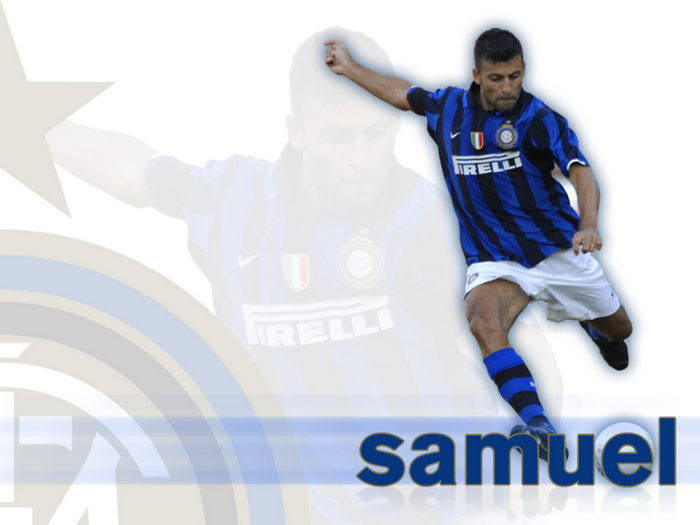 Walter Samuel Inter Milan Football Action