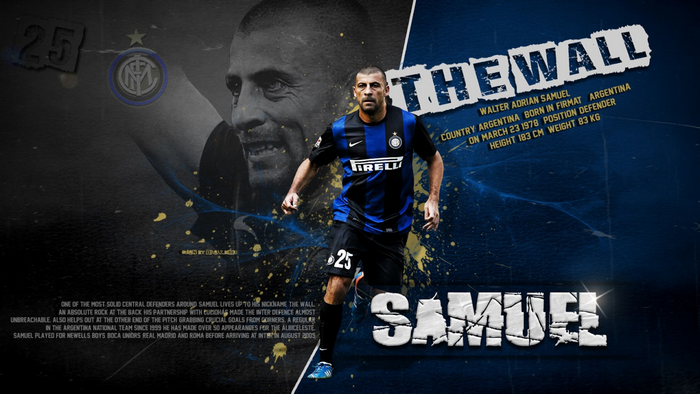 Walter Samuel "The Wall" Inter Milan Football Player
