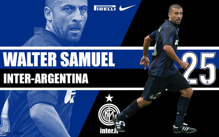 Walter Samuel Inter Milan Football Player Graphic