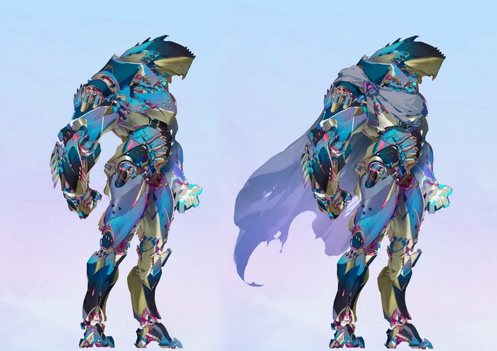 Shark Skin Armored Figures with Cape