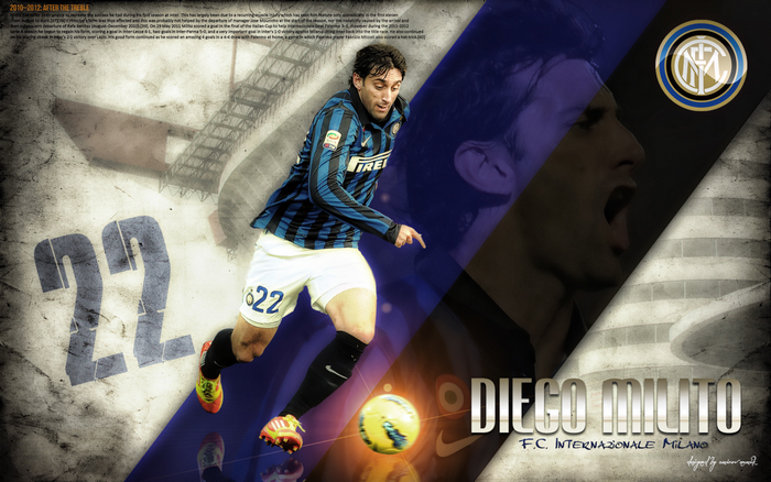 Diego Milito Inter Milan Football Action