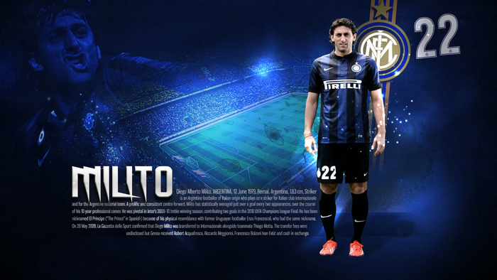 Diego Milito Inter Milan Football Player 22