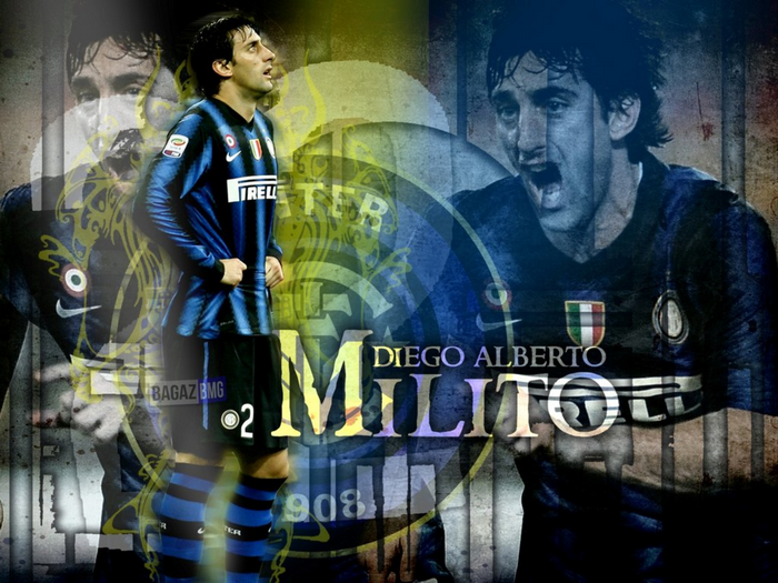 Diego Milito in Inter Milan Jersey