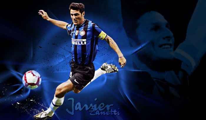Javier Zanetti Inter Milan football action