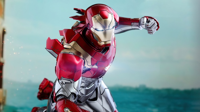 Iron Man Mark XLII Action Pose 4K