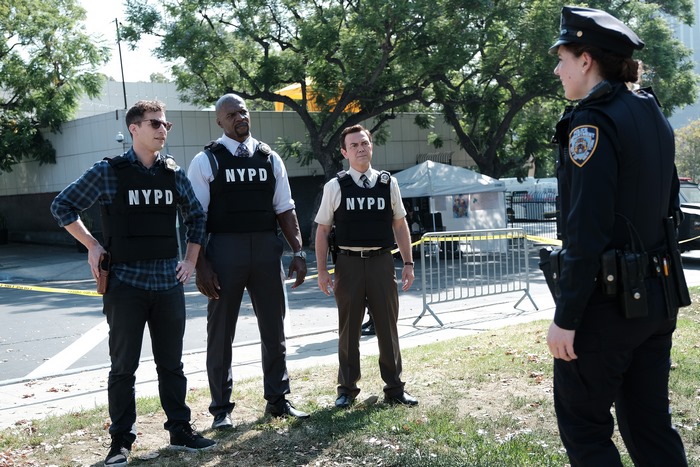Brooklyn Nine-Nine cast as NYPD officers