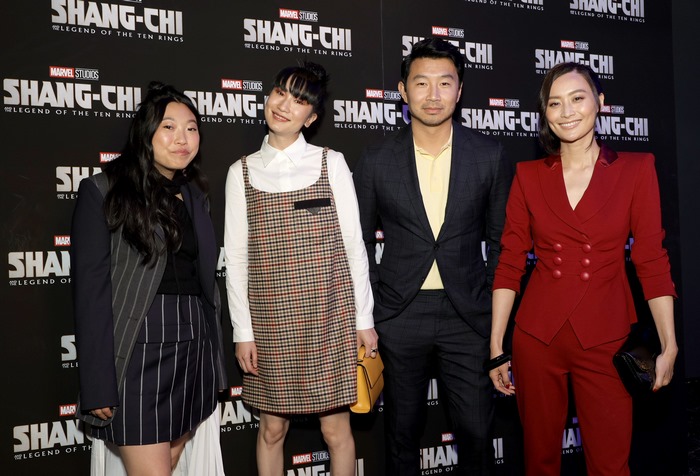 Simu Liu, Awkwafina, Fala Chen at Shang-Chi premiere event