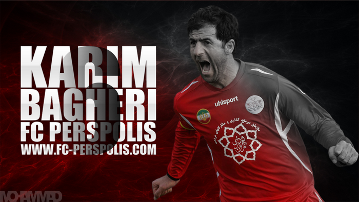 Karim Bagheri Persepolis FC player shouting