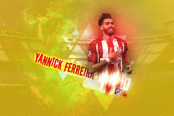 Yannick Carrasco in Atlético Madrid jersey