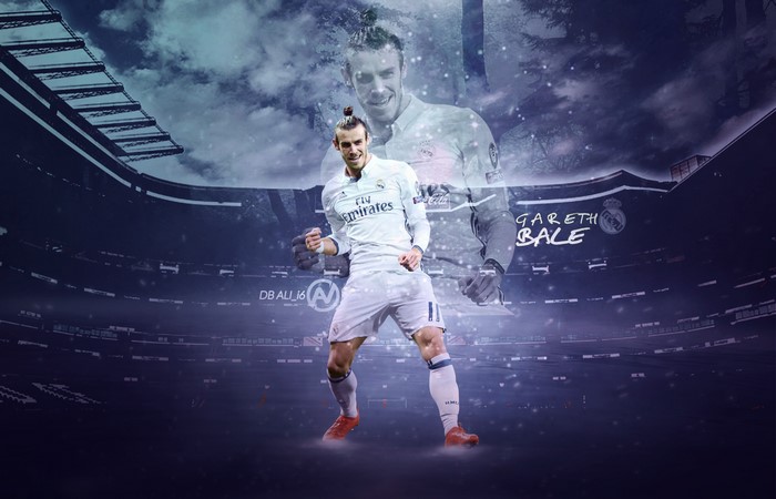 Gareth Bale Real Madrid celebration in stadium