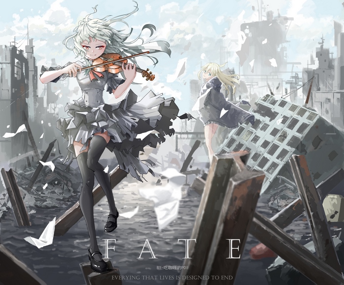 Fate: Post-apocalyptic girl plays violin