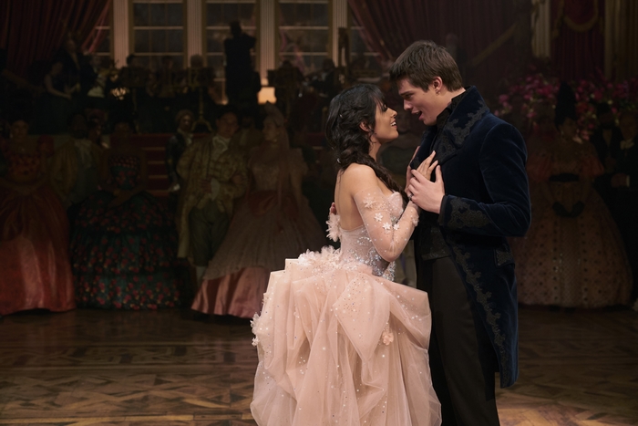 Camila Cabello and Nicholas Galitzine in Cinderella ballroom scene
