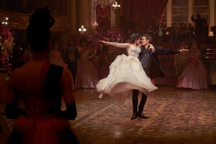Camila Cabello and Nicholas Galitzine dancing in Cinderella