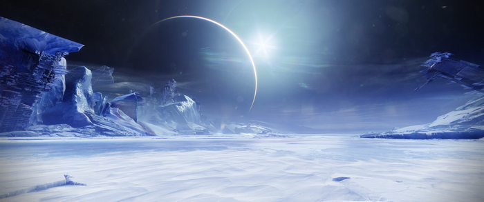 Asterion Abyss on Europa with Celestial Eclipse