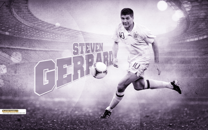 Steven Gerrard playing for England National Football Team