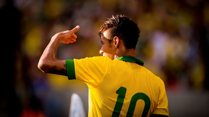 Neymar in Brazil National Team number 10 jersey