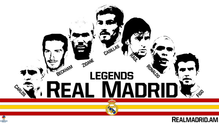 Real Madrid Legends: Zidane, Beckham, Ronaldo, Casillas