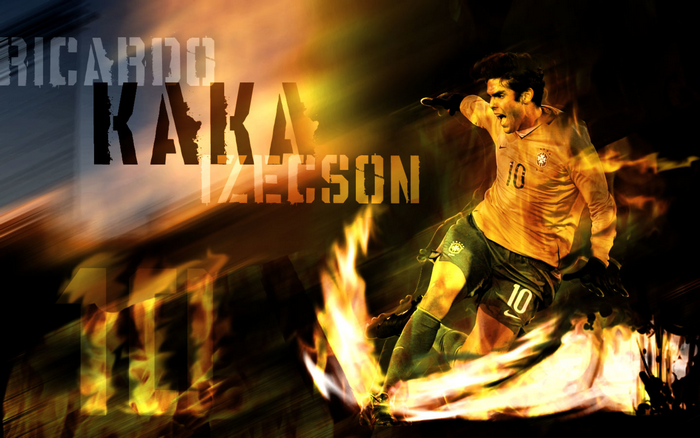 Kaká in fiery Brazil national football team action