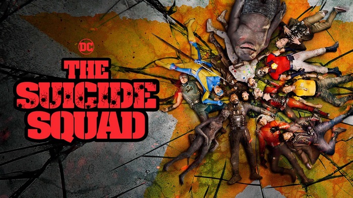 The Suicide Squad movie poster with fallen characters