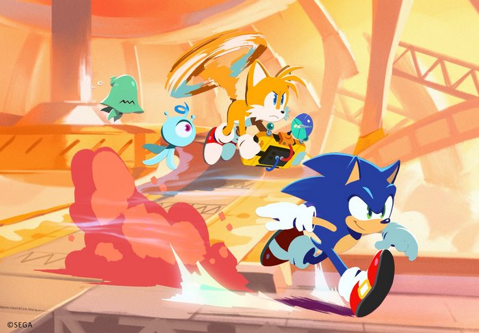 Sonic and Tails in Action from Sonic Colors