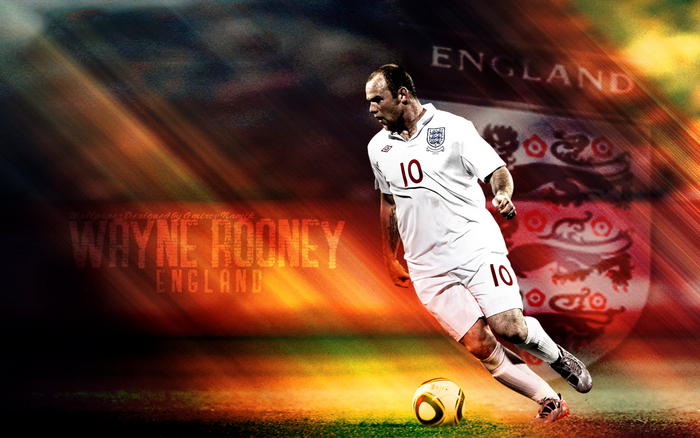 Wayne Rooney England Football Action