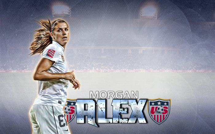 Alex Morgan American Soccer Player in Stadium
