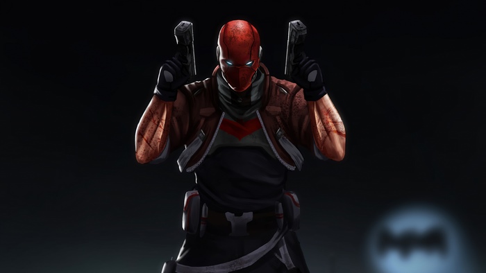 Red Hood Jason Todd with Guns 4K