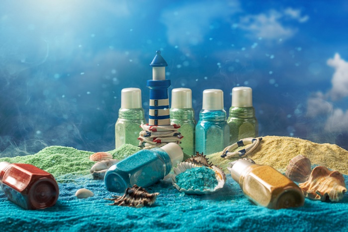 Nautical Spa Still Life with Bath Salts