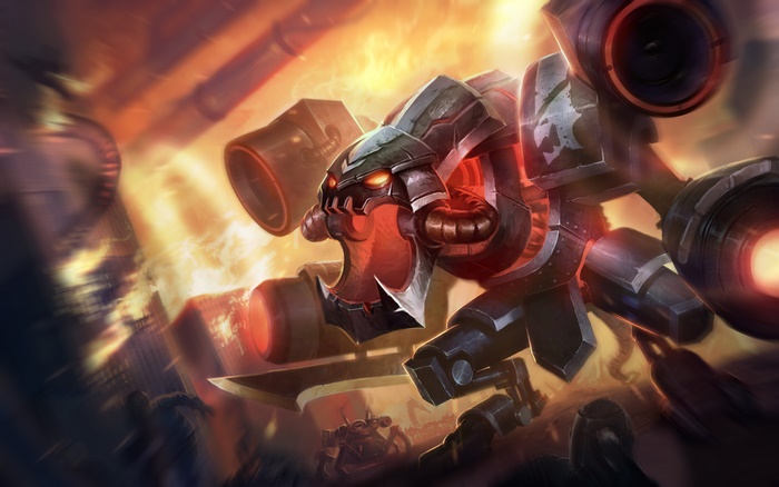 Chogath (League Of Legends) Rampage in Fiery City