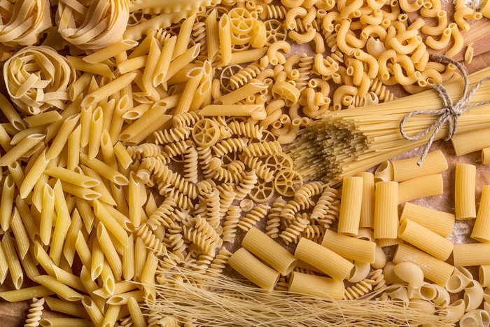 Variety of Pasta Shapes Still Life