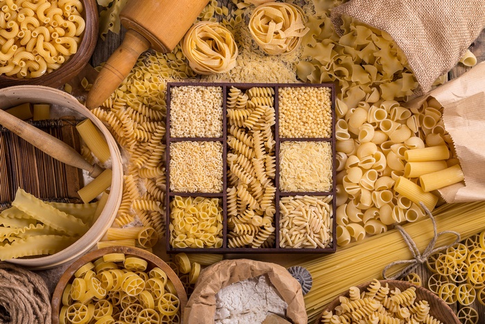 Still Life of Assorted Dry Pasta Shapes