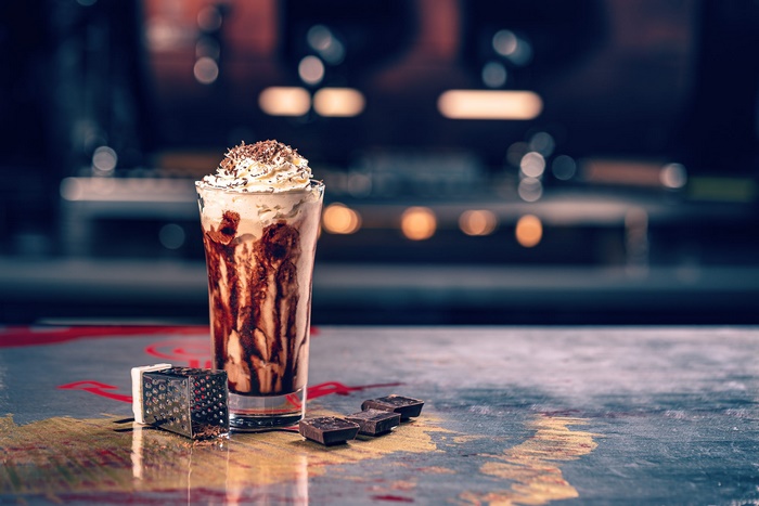 Chocolate Dessert with Whipped Cream