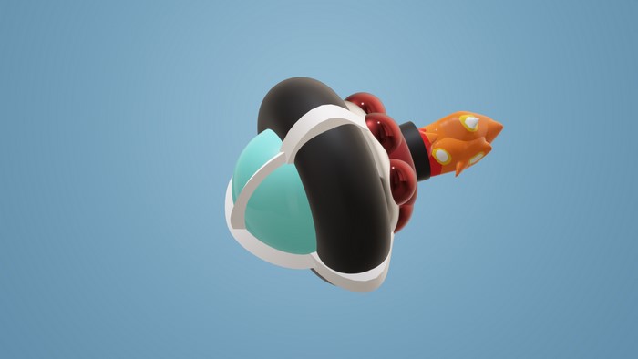 Léo's Stylized 3D Spaceship