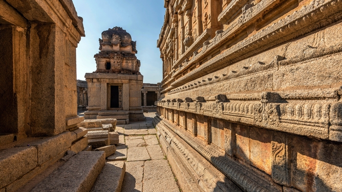 Ancient Sri Krishna Temple Ruins in Hampi, India