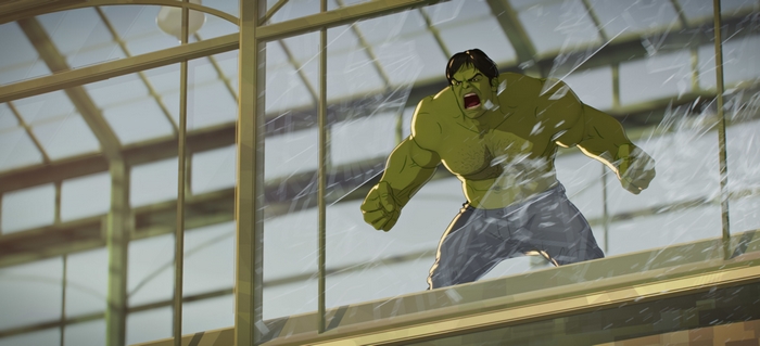 What If...? Hulk breaks through a greenhouse