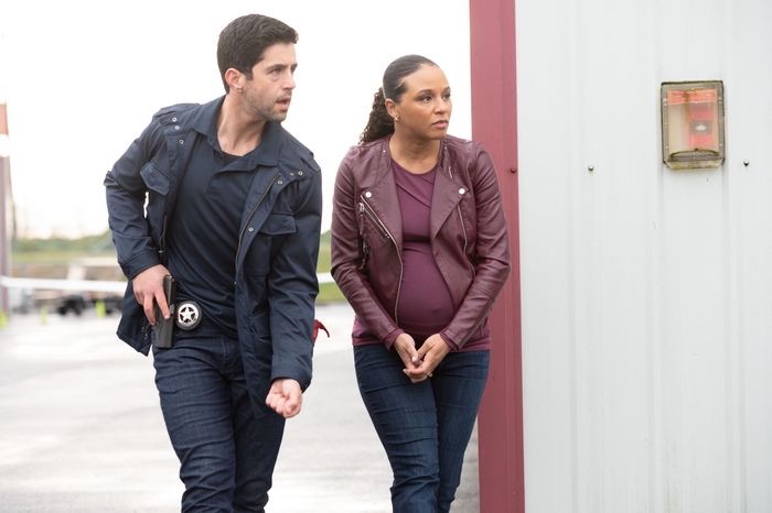 Josh Peck and pregnant Carra Patterson in Turner and Hooch