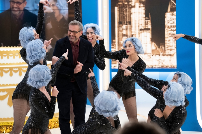 Steve Carell with dancers on The Morning Show