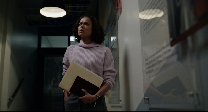 Worried Gugu Mbatha-Raw in The Morning Show