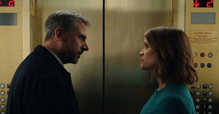 The Morning Show: Steve Carell and Reese Witherspoon in elevator